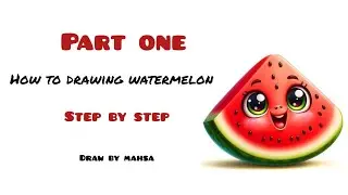 Cute Watermelon Drawing with Colored Pencils | Part 1