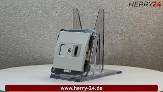 1 fach HDMI Steckdose f&uuml;r den Wandeinbau / Wandsteckdose / Einbau &middot; Serie CANDELA von MUTLUSAN