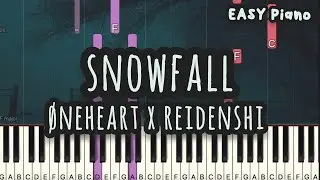 &oslash;neheart x reidenshi - snowfall (Easy Piano, Piano Tutorial) Sheet