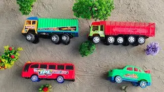 Toy cartoon🤣😂, Bus Truck container, Tree jcb, part 10