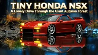 Tiny Honda NSX 1991 1:64 vs A Lonely Drive Through the Giant Autumn Forest 🍁Adventure