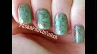 How To Marble Nails Using Plastic Wrap Nail Art Tutorial