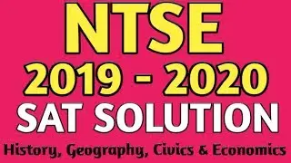 NTSE SAT SOLUTION 2019