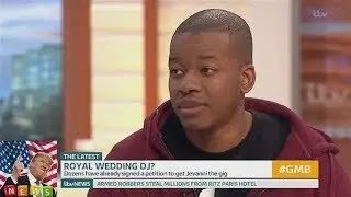 Jevanni Letford briefly met the DJ who slipped Prince Harry his business card makes wedding pitch