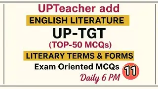 Literary Terms & Forms - Quick Revision || UP TGT PGT || English Literatur Lec- 11