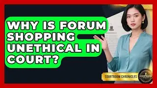 Why Is Forum Shopping Unethical In Court? - Courtroom Chronicles