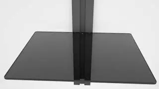 WALI Floating Wall Mounted Shelf with Strengthened Tempered Glasses for DVD Players, Cable Boxes, Ga
