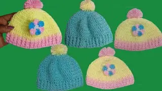 EASY & FAST CROCHET BABY HAT FOR BEGINNERS #crochet