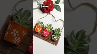 Diy Wall Hanging Mini Planter Craft#shorts #viralshort #reuse #diy #handmade #crafting #trending⁠‪