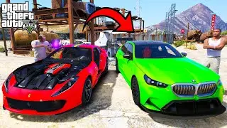 Franklin Repairing Abandoned Luxury Cars in GTA 5 | SHINCHAN and CHOP