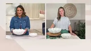 Home Reflections S/2 Coastal Irridescent Accent Bowl on QVC