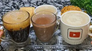 طريقة تحضير القهوة بالحليب☕️على حقها وطريقها بحال ديال المقاهي بدون سكر👌