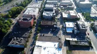 Drone View - Downtown Traverse City - 390 Feet Up Sky High - Day Time & Night Time - [4K]
