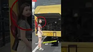 Она открыла не тот отсек в автобусе&hellip; Весь автобус рассмеялся 😳