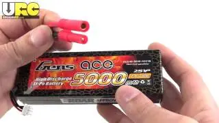 Gens Ace 5000mAH 40C 2S 7 4V hardcase LiPo RE test