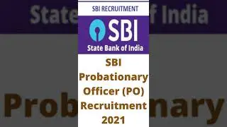 SBI Probationary Officer (PO) Recruitment 2021 | Latest Government Job | bank jobs | SBI | #shorts