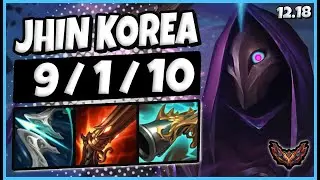 Jhin vs Draven ADC / KR Grandmaster / Patch 12.18 / Season 12 [ 9 / 1 / 10 ] ⭐