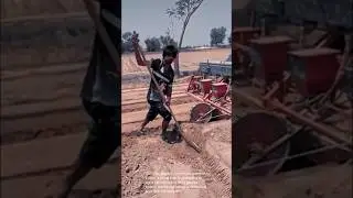 Manual labor meets modern farming: a hilarious mismatch!