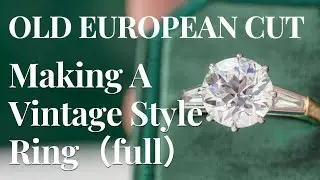 Custom Made Old  European Cut OEC diamond ring. Platinum Stone setting. #prongsetting.#pavesetting.