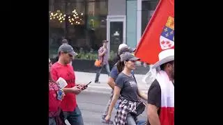 Anti-immigrant and pro-immigrant groups held demonstrations in Toronto