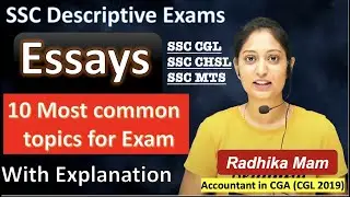 10 Most Common Essay Topics with detailed Explanation| SSC CGL| SSC CHSL| SSC MTS