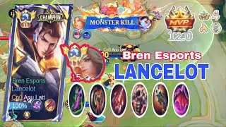 INSANE LANCELOT OUTPLAYS! Bren Esports Pro Build & Gameplay | Top Global By Anu Latt.