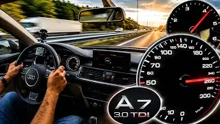 2014 AUDI A7 3.0 TDI 272hp | 0-250 Kmh | Top Speed Autobahn