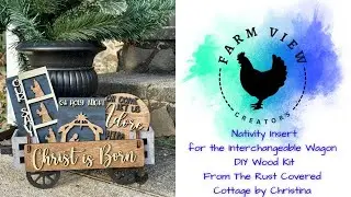 🌟 Nativity Wagon Insert | DIY Wood Kit from @RustCoveredCottage 