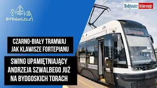 Czarno-biały tramwaj jak klawisze fortepianu