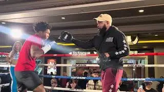 Lightweight Phenom Abdullah Mason Works on Power Shots in Las Vegas