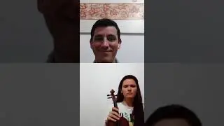 Aula de Violino ao ViVo online, com Aluna