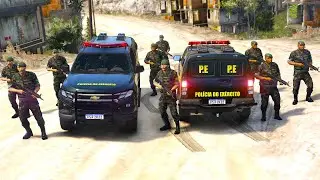 EXÉRCITO faz OPERAÇÃO em COMUNIDADE PERIGOSA! | GTA 5 POLICIAL