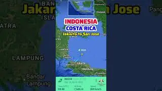 Indonesia to Costa Rica Flight Route, 28-4-2025