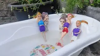 Barbie Dolls Ki Pool Party 🎉💃 | Swimming Pool Masti anytime dolls video 💃🧚 Barbie doll video 🥰⭐⭐⭐⭐⭐💃