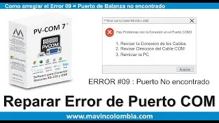 Error de Cable USB RS232 Bascula