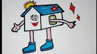 Funny Home Drawing For Kids | Cartoon home drawing | MPedia Talks Art