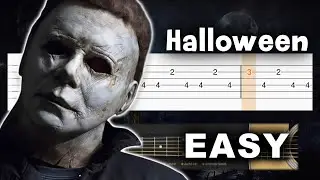 Halloween Theme - Michael Myers - EASY Guitar tutorial (TAB)