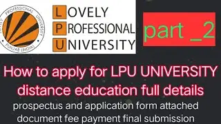 How can you apply for Lpu university distance education courses