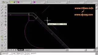 23 في برنامج Extension & Parallel أدوات العناصرAutocad
