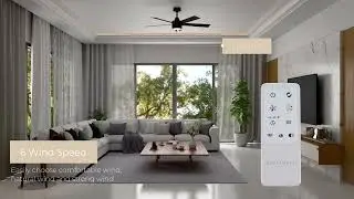 Vantage 52in 3-Blade Smart Ceiling Fan 2700K-6000K CCT Tunable Range LED Light Kit Reversible Blades