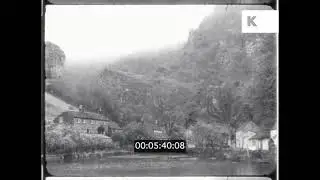 1940s UK, Countryside Town, Rural Landscapes, 16mm