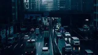Busy City Street and Overpass | Urban Ambience | Sleep, Study, Work, Relax | 8 Hours