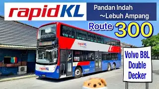 Rapid KL route 300, Volvo B8L Double Decker Bus, 2階建てバスでKL一望