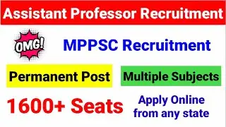 Good News !! MPPSC Recruitment 2022-23 | MPPSC Assistant Professor Recruitment | UGC NET MENTOR