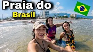 Na Praia do Brasil com minha família de Minas