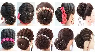 10 different bun hairstyle for bridal | juda hairstyle for wedding | hairstyle for traditional wear