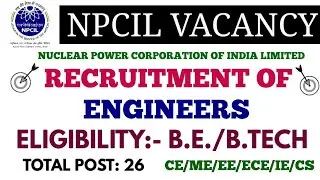 NPCIL RECRUITMENT OF FIXED TERM ENGINEERS