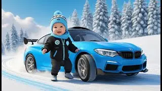 Car Drift in Snow 🚗❄️🎶 | Exciting Snow Car Drift Song for Toddlers & Preschoolers