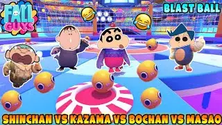Shinchan vs kazama vs bochan vs masao in blast ball 😱🔥 | shinchan playing fall guys 😂🔥 | funny game