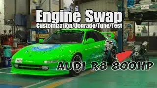 GT7 Builds: Toyota MR2 GT-S '97 with Audi R8 4.2 FSI R tronic '07 Engine Swap | Update 1.63
